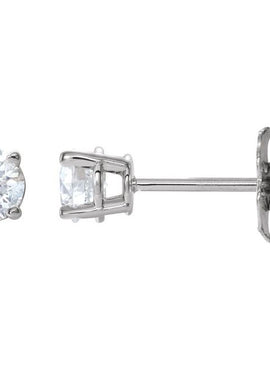 14K White Gold 1/5 CTW Natural White Diamond Earrings