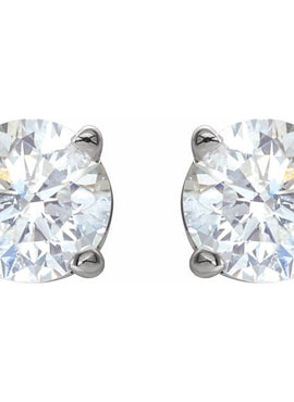 14K White Gold 1/5 CTW Natural White Diamond Earrings
