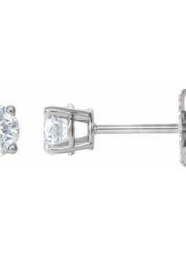 14K White Gold 1/5 CTW Natural White Diamond Earrings