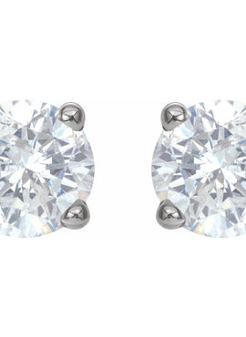 14K White Gold 1/5 CTW Natural White Diamond Earrings