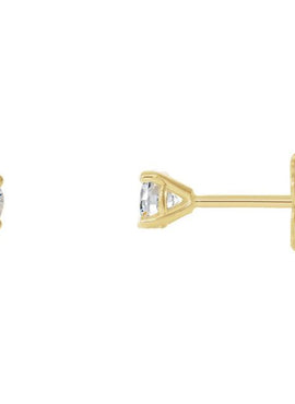 14K Yellow Gold 1/5 CTW Lab-Grown Diamond 4-Prong Stud Earrings