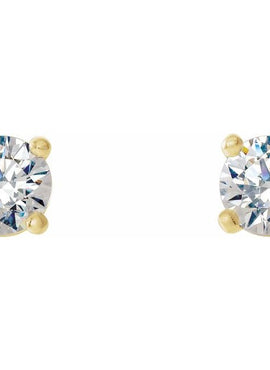 14K Yellow Gold 1/5 CTW Lab-Grown Diamond 4-Prong Stud Earrings
