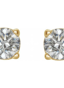 14K White Gold 1/5 CTW Natural White Diamond Earrings