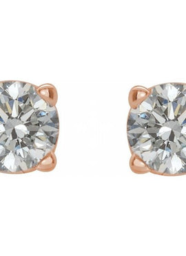 14K White Gold 1/5 CTW Natural White Diamond Earrings