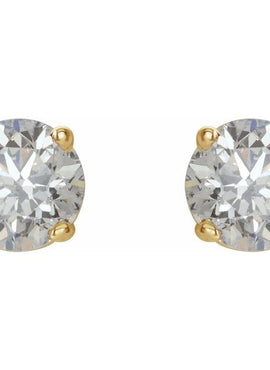 14K White Gold 1/5 CTW Natural White Diamond Earrings