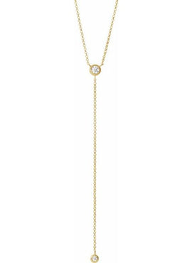 14K White Gold 1/5 CTW Natural Diamond Bar 15-17