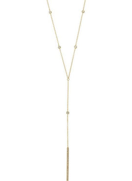 14K White Gold 1/3 CTW Natural Diamond Bar 15-17