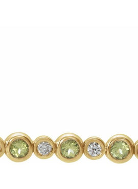 14K White Gold 1/5 CTW Natural Diamond Bezel-Set Bar 16-18