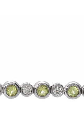 14K White Gold 1/5 CTW Natural Diamond Bezel-Set Bar 16-18