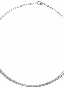 Sterling Silver Adjustable 3-Strand Bead 13-16
