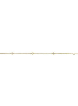 14K White Gold 1/6 CTW Natural Diamond Bezel-Set 3-Station 5 1/2-7