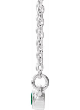 14K White Gold 1/5 CTW Natural Diamond Bezel-Set Bar 16-18