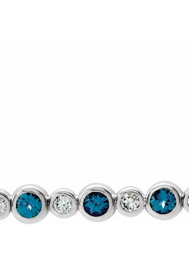 14K White Gold 1/5 CTW Natural Diamond Bezel-Set Bar 16-18