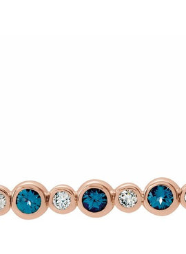 14K White Gold 1/5 CTW Natural Diamond Bezel-Set Bar 16-18