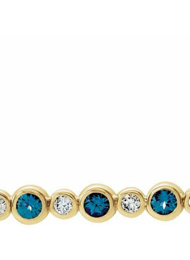 14K White Gold 1/5 CTW Natural Diamond Bezel-Set Bar 16-18