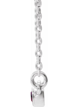 14K White Gold 1/5 CTW Natural Diamond Bezel-Set Bar 16-18