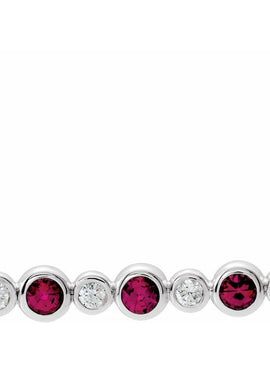 14K White Gold 1/5 CTW Natural Diamond Bezel-Set Bar 16-18