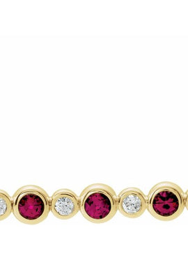 14K White Gold 1/5 CTW Natural Diamond Bezel-Set Bar 16-18