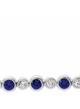 14K White Gold 1/5 CTW Natural Diamond Bezel-Set Bar 16-18