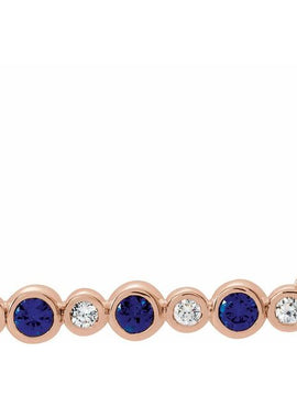 14K White Gold 1/5 CTW Natural Diamond Bezel-Set Bar 16-18