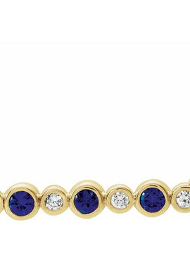 14K White Gold 1/5 CTW Natural Diamond Bezel-Set Bar 16-18