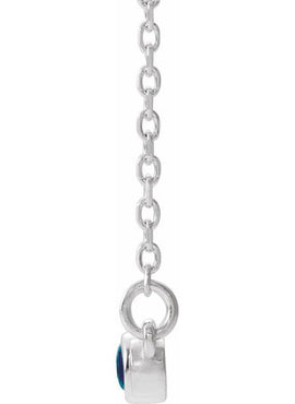 14K White Gold 1/5 CTW Natural Diamond Bezel-Set Bar 16-18