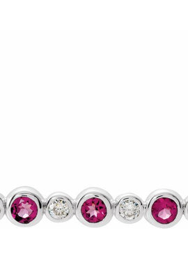 14K White Gold 1/5 CTW Natural Diamond Bezel-Set Bar 16-18