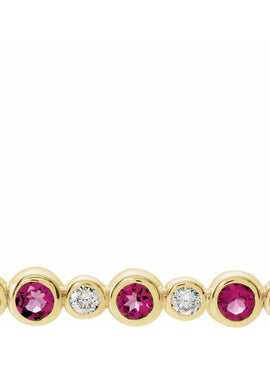 14K White Gold 1/5 CTW Natural Diamond Bezel-Set Bar 16-18