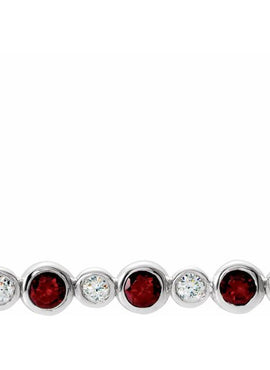 14K White Gold 1/5 CTW Natural Diamond Bezel-Set Bar 16-18