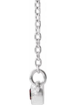 14K White Gold 1/5 CTW Natural Diamond Bezel-Set Bar 16-18