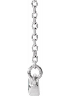 14K White Gold 1/5 CTW Natural Diamond Bezel-Set Bar 16-18