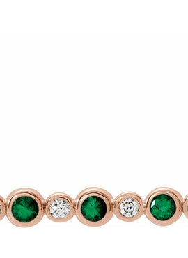 14K White Gold 1/5 CTW Natural Diamond Bezel-Set Bar 16-18