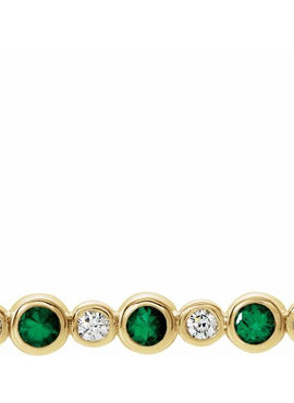 14K White Gold 1/5 CTW Natural Diamond Bezel-Set Bar 16-18
