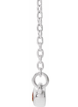 14K White Gold 1/5 CTW Natural Diamond Bezel-Set Bar 16-18