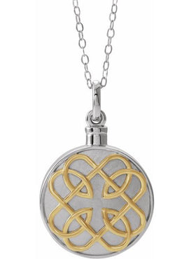14K Yellow Gold-Plated Sterling Silver Celtic-Inspired Ash Holder 18