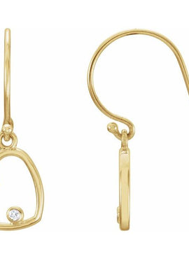 14K White Gold .03 CTW Natural Diamond Heart Earrings