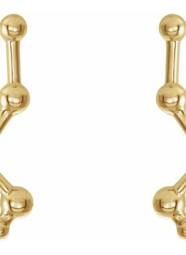 14K White Gold Constellation Ear Climbers