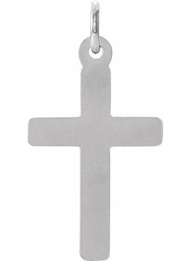 14K White Gold Cross 18