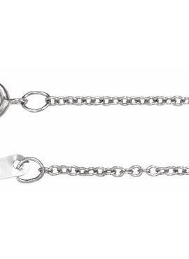 14K White Gold 1 mm Adjustable Cable 16-18
