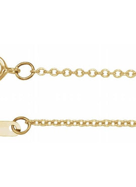 14K White Gold 1 mm Adjustable Cable 16-18