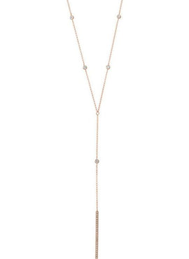14K White Gold 1/3 CTW Natural Diamond Bar 15-17