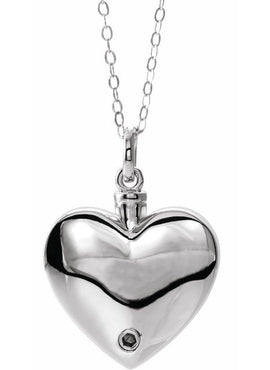 Sterling Silver Mom Heart Ash Holder 18