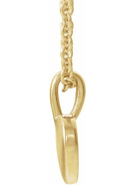 14K White Gold .01 CT Natural Diamond Youth Heart Pendant