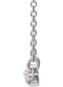 14K White Gold 1/4 CTW Natural Diamond Graduated 16