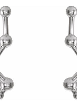 14K White Gold Constellation Ear Climbers