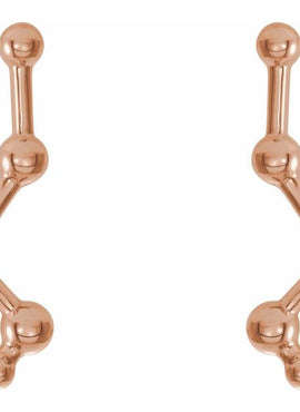 14K White Gold Constellation Ear Climbers
