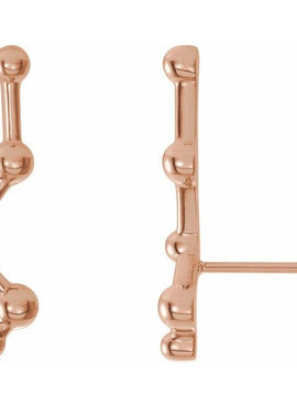 14K White Gold Constellation Ear Climbers