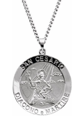 Sterling Silver 25 mm Round San Cesario 24
