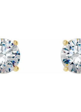 14K Yellow Gold 1/5 CTW Lab-Grown Diamond 4-Prong Stud Earrings