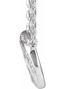 14K White Gold .06 CTW Natural Diamond Geometric 18